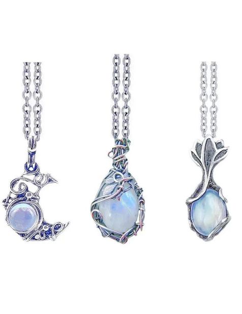 Collier bohème en pierre de lune forme larme